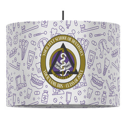 Dental Insignia / Emblem 16" Drum Pendant Lamp - Fabric (Personalized)