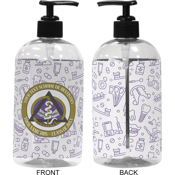 Dental Insignia / Emblem 16 oz Plastic Liquid Dispenser (Approval) - Black