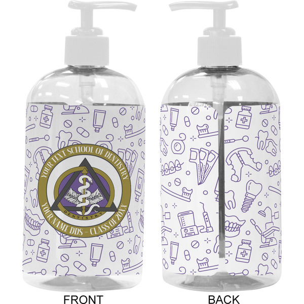 Dental Insignia / Emblem 16 oz Plastic Liquid Dispenser - Approval - White