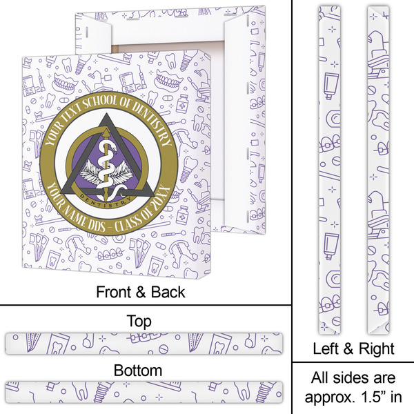 Dental Insignia / Emblem 20x24 - Canvas Print - Approval