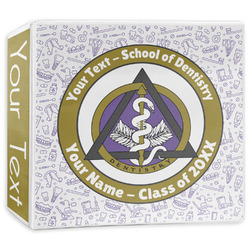 Dental Insignia / Emblem 3-Ring Binder - 3 inch (Personalized)