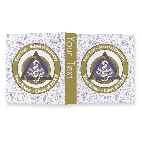 Dental Insignia / Emblem 3 Ring Binders - Full Wrap - 1" - Open Outside