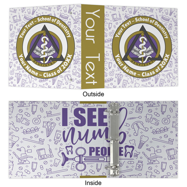Dental Insignia / Emblem 3 Ring Binders - Full Wrap - 2" - Approval