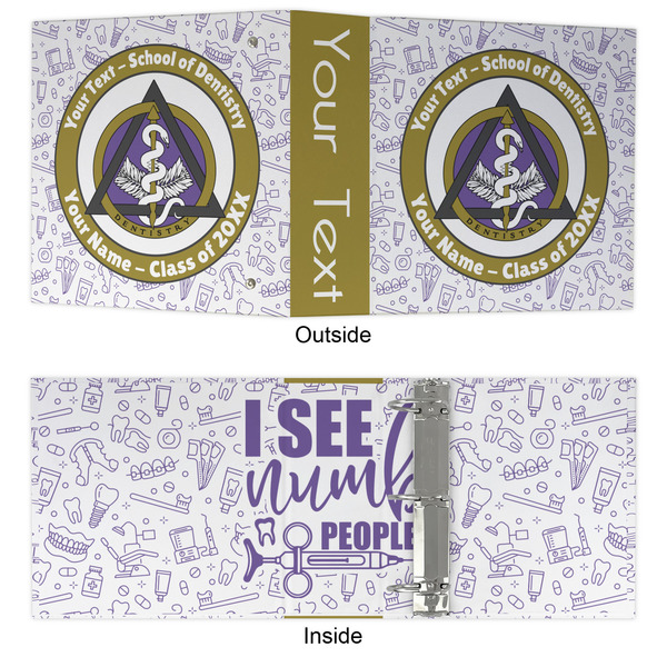 Dental Insignia / Emblem 3 Ring Binders - Full Wrap - 3" - Approval