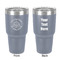 Dental Insignia / Emblem 30 oz Stainless Steel Tumbler - Grey - Double-Sided (Personalized)
