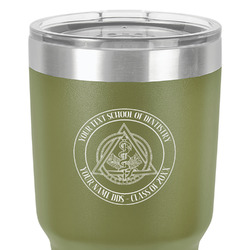 Dental Insignia / Emblem 30 oz Stainless Steel Tumbler - Olive - Single-Sided (Personalized)