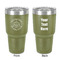 Dental Insignia / Emblem 30 oz Stainless Steel Tumbler - Olive - Double-Sided (Personalized)