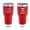 Dental Insignia / Emblem 30 oz Stainless Steel Ringneck Tumblers - Red - Double Sided - APPROVAL