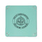 Dental Insignia / Emblem 6" x 6" Teal Leatherette Snap Up Tray - APPROVAL