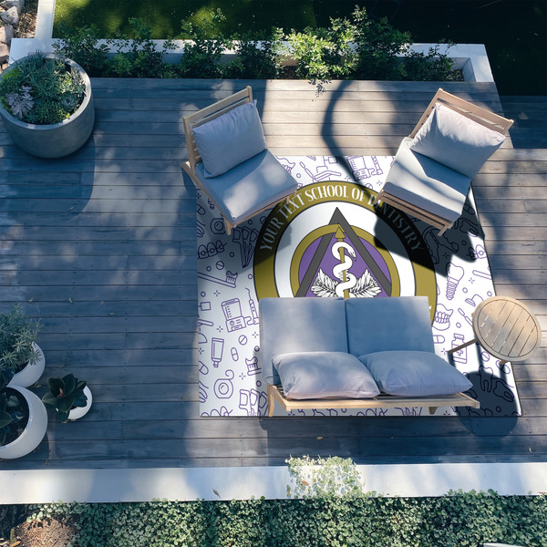 Dental Insignia / Emblem 8'x10' Patio Rug - In context