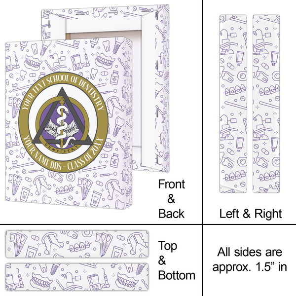 Dental Insignia / Emblem 8x10 - Canvas Print - Approval