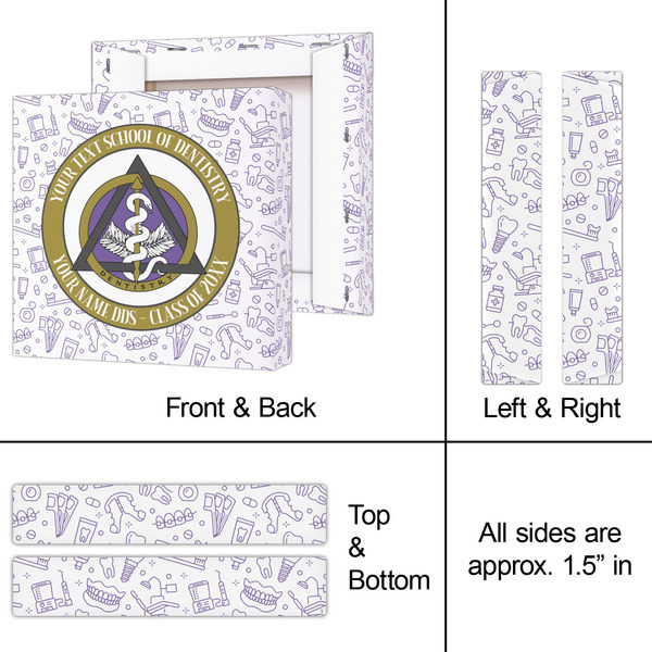 Dental Insignia / Emblem 8x8 - Canvas Print - Approval