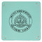 Dental Insignia / Emblem 9" x 9" Teal Leatherette Snap Up Tray - APPROVAL