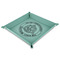 Dental Insignia / Emblem Faux Leather Dice Tray - 9" x 9"  - Teal (Personalized)