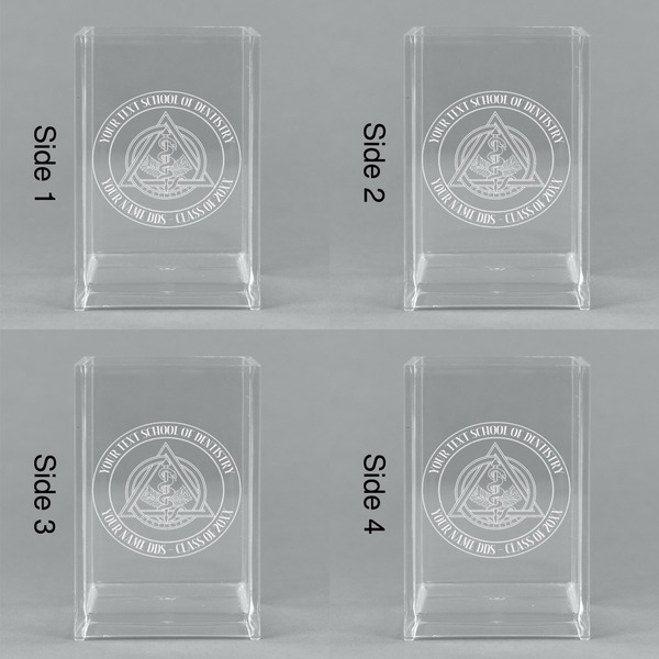 Dental Insignia / Emblem Acrylic Pen Holder - All Sides