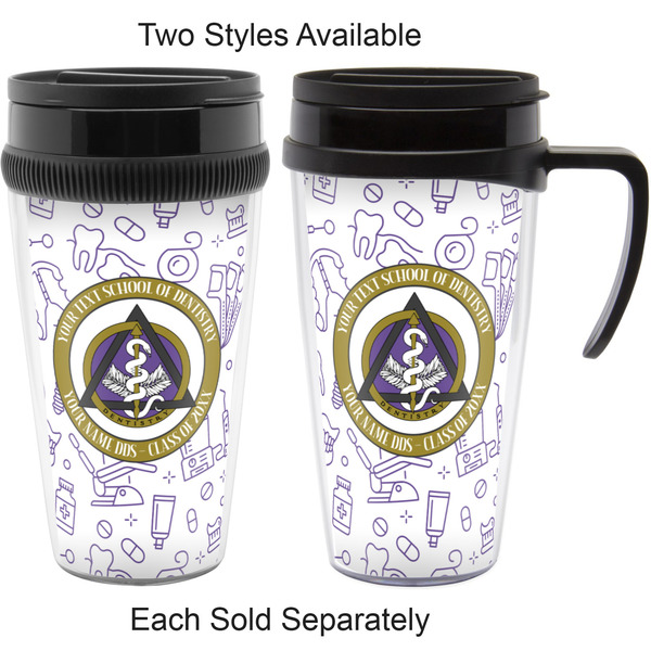 Dental Insignia / Emblem Acrylic Travel Mugs - With & Without Handle