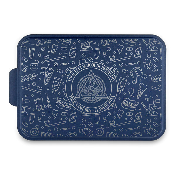 Custom Dental Insignia / Emblem Aluminum Baking Pan with Navy Lid (Personalized)