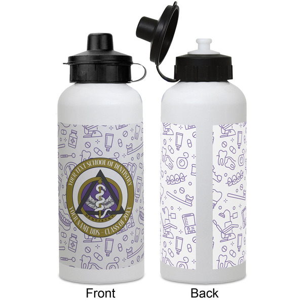 Dental Insignia / Emblem Aluminum Water Bottle - White APPROVAL