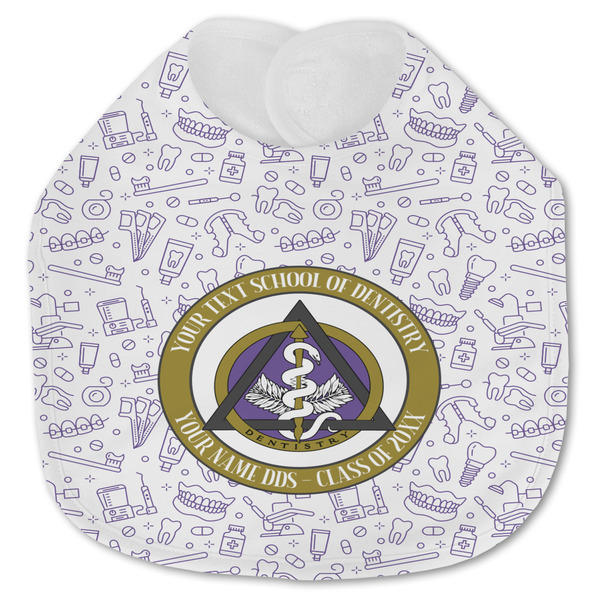 Custom Dental Insignia / Emblem Jersey Knit Baby Bib (Personalized)