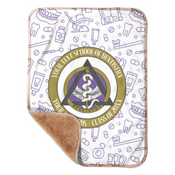 Dental Insignia / Emblem Sherpa Baby Blanket - 30" x 40" (Personalized)
