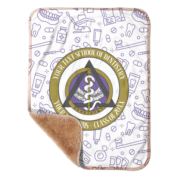 Custom Dental Insignia / Emblem Sherpa Baby Blanket - 30" x 40" (Personalized)