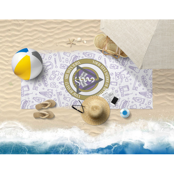 Dental Insignia / Emblem Beach Towel - Lifestyle on Beach