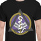Dental Insignia / Emblem Black Crew T-Shirt on Model - CloseUp