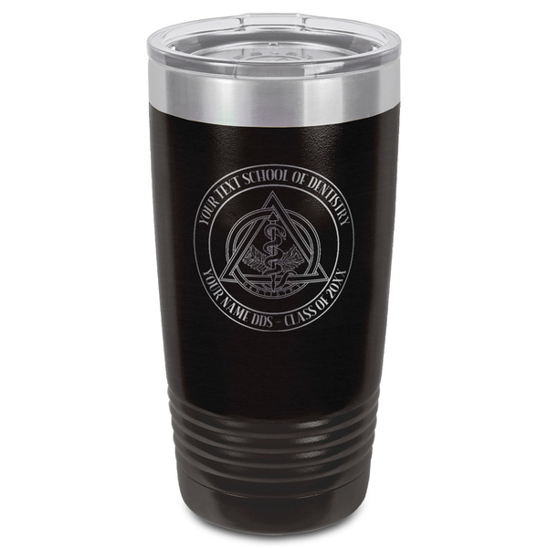 Dental Insignia / Emblem Black Polar Camel Tumbler - 20oz - Front