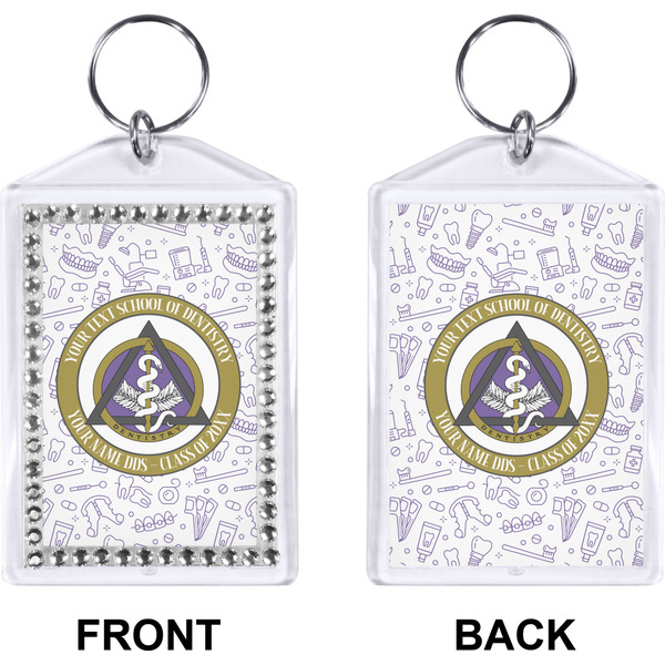 Dental Insignia / Emblem Bling Keychain (Front + Back)