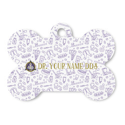 Dental Insignia / Emblem Bone Shaped Dog ID Tag - Large (Personalized)