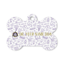 Dental Insignia / Emblem Bone Shaped Dog ID Tag - Small (Personalized)