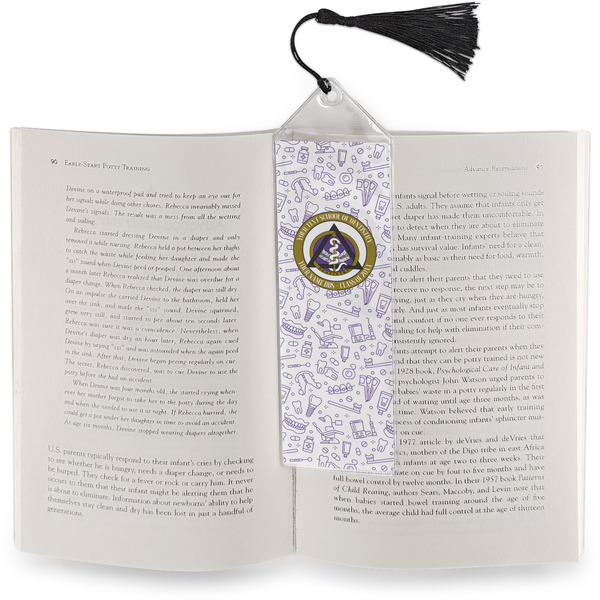 Dental Insignia / Emblem Bookmark w/ Tassel - In Book