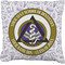 Dental Insignia / Emblem Faux-Linen Throw Pillow 16" (Personalized)