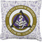 Dental Insignia / Emblem Faux-Linen Throw Pillow 18" (Personalized)