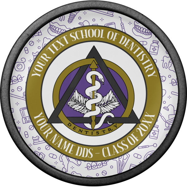 Dental Insignia / Emblem Cabinet Knob - Black - Front