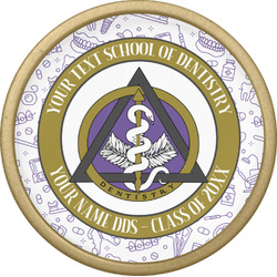 Dental Insignia / Emblem Cabinet Knob - Gold (Personalized)