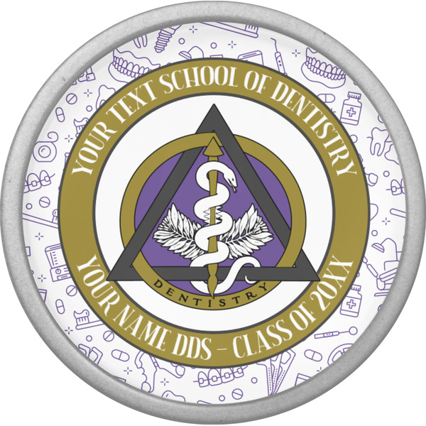 Dental Insignia / Emblem Cabinet Knob - Nickel - Front