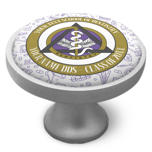 Dental Insignia / Emblem Cabinet Knob - Nickel - Side