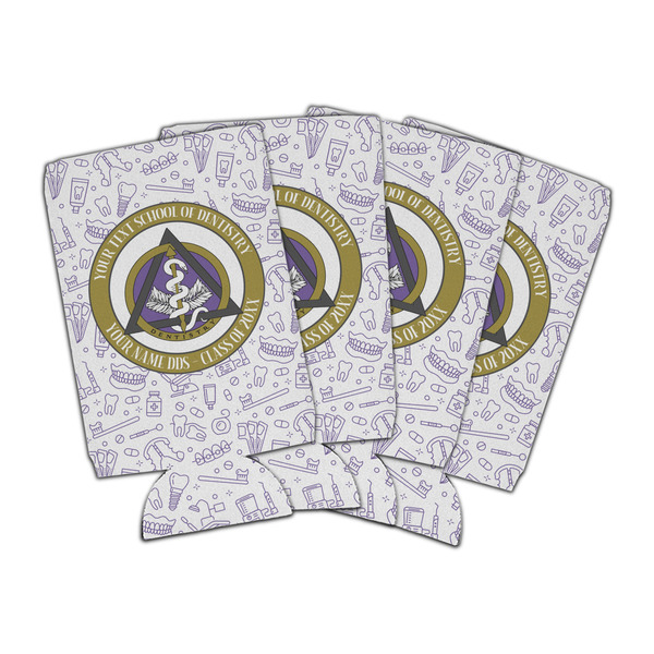 Custom Dental Insignia / Emblem Can Coolers - 16 oz - Set of 4 (Personalized)