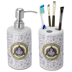 Dental Insignia / Emblem Ceramic Bathroom Accessories Set (Personalized)
