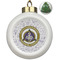 Dental Insignia / Emblem Ceramic Christmas Ornament - Xmas Tree (Front View)