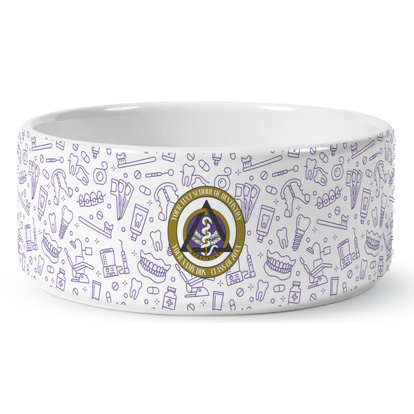 Dental Insignia / Emblem Ceramic Dog Bowl - Medium - Front