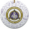 Dental Insignia / Emblem Round Ceramic Ornament (Personalized)