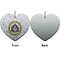 Dental Insignia / Emblem Ceramic Flat Ornament - Heart Front & Back (APPROVAL)