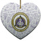 Dental Insignia / Emblem Heart Ceramic Ornament (Personalized)
