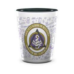 Dental Insignia / Emblem Ceramic Shot Glasses - 1.5 oz - Two Tone - Set of 4 (Personalized)