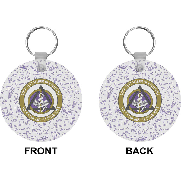 Dental Insignia / Emblem Circle Keychain (Front + Back)