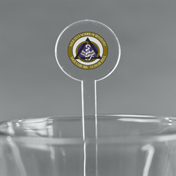 Dental Insignia / Emblem 7" Round Plastic Stir Sticks - Clear (Personalized)