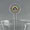 Dental Insignia / Emblem 7" Round Plastic Stir Sticks - Clear (Personalized)