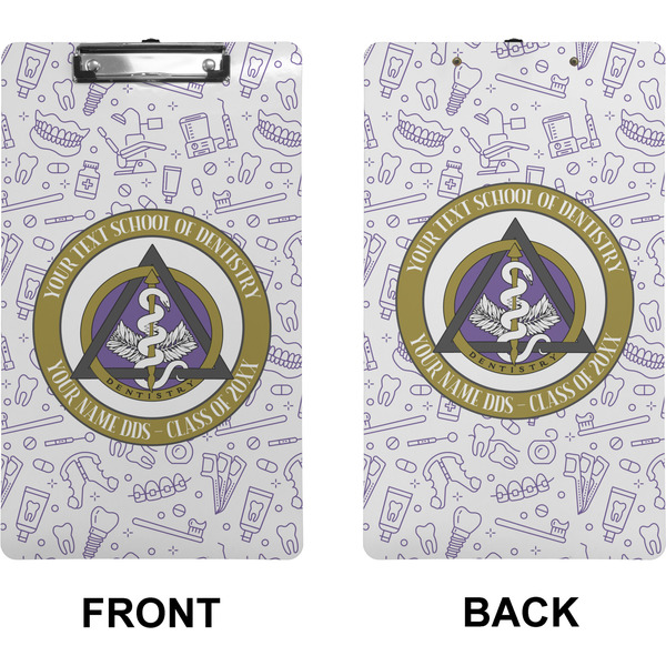 Dental Insignia / Emblem Clipboard (Legal) (Front + Back)